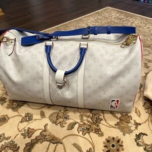 Louis Vuitton Keepall NBA LVXNBA Basketball  55 Antartica White Virgil Abloh​